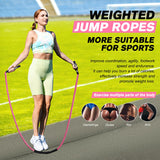 Jump Rope, Weighted Jump Rope for Women, 1.5LB Adult Skipping Rope for Fitness, Home Gym Workout Equipment, Heavy Exercise Jumpropes for Weight Loss, Shape body, Strength Training, Total Body Workout KUZARO