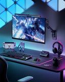monTEK Single Monitor Wall Mount, Full Motion Spring Arm for 17-40" Screen