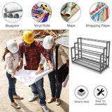 Commercial Roll File Organizer Holder for Vinyl Rolls, Craft Supplies & Wrapping Paper - Space-Saving Storage Solution for Easy