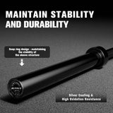 RitFit Elite 7ft Olympic Barbell, Robust 45lb Barbell for Weightlifting and Powerlifting, Superior Olympic Bar with Exceptional 500lbs Load Capacity, Weight Bar for 2” Standard Plates Black