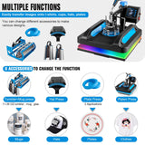 Topdeep Pro Heat Press 15x12 Inch, 8 in 1 Heat Press Machine with 30 OZ Tumbler Press, Swing Away T Shirt Pressing Machine