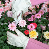 Bundle - 2 Pairs of Pruning Gloves Long for Men & Women, Pigskin Leather Rose Gardening Gloves, Medium