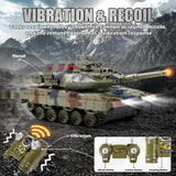 Supdex 1/24 RC Battle Tank Set, Remote Control Russian T90 and German Leopard II Tank Model That Shoots for Kids and Adults, 2.4Ghz Army Toy for Boys 6+ Year Old with Smoke, Sound Effects and Lights