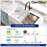 DeerValley Double Bowl Workstation Kitchen Sink 36 Inch