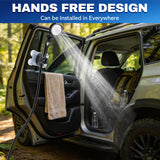 Portable Camping Shower, 2000mAh Rechargeable Battery, IPX9 Waterproof, LED Display with Battery & Water Temperature, Outdoor Shower Kit for Camping, Hiking, Travel, Car Washing & Pet Cleaning