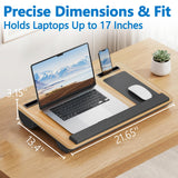 VUMBRX Lap Desk with Cushion, Fits Up to 17in Laptop Tray Wrist Rest Mouse