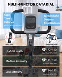 LINBOLUSA Indoor Exercise Bike for Seniors, Foldable 5 IN 1 Stationary Bike with 16-Level Magnetic Resistance and Tri-Position Ride, 300LBS Capacity, 5.5 LBS Flywheel, Designed for Home Workout 818 LINBOLUSA