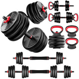 GOIMU Home Gym, M1 Workout Station with 140LBS Weight Stack, Multifunctional Home Gym Equipment with Pulley System for Full Body Strength Training, 54lbs Adjustable Dumbbells