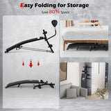 Goplus Adjustable Decline Sit Up Bench for Exercise, Foldable Curved Slant Bench with Speed Ball, Pump & 2 Resistance Bands, Heavy Duty Metal Frame, Full Body Ab Workout Equipment for Home Gym, Black Goplus