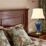 LENmzpomA Desk Lamp, Nightstand Lamp Blue Table Lamps