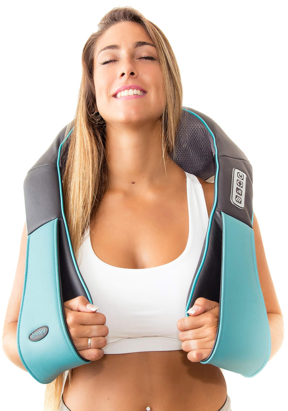 Neck and Back Massager with Heat - Deep Kneading Pillow for Massage - Electric Full Body Massager InvoSpa
