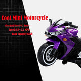 Electric Ride-On Motorcycle for Kids with 12V Motor, Training Wheels, Manual Throttle, Light Up Wheels, Music Player & Headlights - Ages 3-6 (Purple + Plastic + 50-99 pounds)