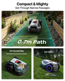 ANTHBOT M9 Pre-Order Set, Robot Lawn Mower Perimeter Wire Free. Includes Garage, NetRTK, 4G Service, RTK Wall Mount Kit, 15pcs Blades. Automatic Mapping Zone Division, 1/4 Acre, 45% Slope