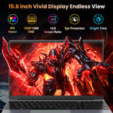 drkako 15.6" FHD IPS Student Laptop, AI Assistant Included, Office 365