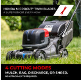 Honda HRX-BE 21-Inch Walk Behind 12 AH Battery Powered Lawn Mower with 2 Battery Bays, Variable Speed Self Propelled Lawn Mower with 2.2 Bushel Capacity, Easy-Off Grass Bag (HRX217YXBEXA6)