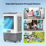 Bonnlo 2900 CFM Swamp Cooler with Remote Control, 3-In-1 Portable Evaporative Air Cooler, Cooling Fan with 15.8 Gal Water Tank, 12H Timer, Top Water Adding for Outdoor & Indoor Use