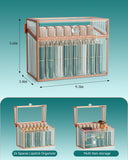 Youdepot Tempered Glass Makeup Organizer & Lipstick Holder with 24 Slots-Countertop Cosmetic Organizer for Vanity with Brush Holder Ideal Large Makeup Storage Drawer Organizer for Bathroom & Dresser.