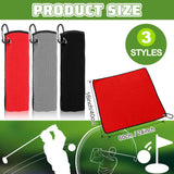 Batiyeer Golf Towels Bulk for Bags 16'' x 24'' Microfiber Waffle Pattern Golf Towels Trifold (Black, Gray, Red,30 Pcs)