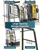 Staransun Golf Bag Organizer for Garage - 3 Golf Bag Storage Rack with Lockable Wheels Staransun