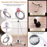 Professional 950W Standing Hair Dryer & Steamer with 360° Orbiting, Adjustable Height, and Floor Wheels for Salon Quality Hair Drying, Perming, and Color Treatments