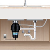 Eco Logic 1 1/4 Horsepower Garbage Disposal with Removeable Splash Guard, Attached Power Cord and Standard 3-Bolt Mounting System, Continuous Feed Disposer