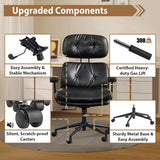 Ergonomic Office Chair Faux Leather Swivel Desk Chair for Home Office,Black