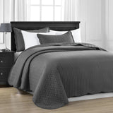 MOONLIGHT20015 Queen Quilt Bedding Set (90" x 96") - Bulk Pack of 10 Wholesale for Hotels, Guest Bedroom & Airbnbs - Lightweight Microfiber Reversible Embossed Quilts Bedspreads (Grey)