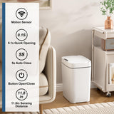 2 Pack 2.7 Gal Bathroom Trash Can with Lid, Automatic Trash Can Small Smart Garbage Can Touchless