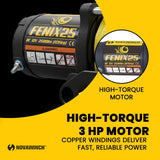 Novawinch FENIX 2500 ATV Winch Synthetic Rope - 2500lb Line Pull 12V Electric Winch for ATV UTV - Aluminum Hawse Fairlead - Sealed 3.0 HP Permanent Magnet Motor - Mechanical Load Holding Brake System