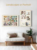 Fabric Bulletin Board 40x30 inches, Golden Aluminum Framed Wall Pin Board