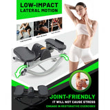 Rock Stepper Cardio Machine for Home Workouts | Low-Impact Fat Burner & Glute Toner with Digital Monitor | 15-Min Quick Silent Stepper, Includes Anti-Slip Mat & Side-to-Side Motion (Pink)