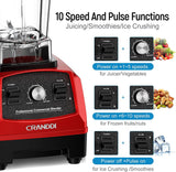 CRANDDI Professional Blender,1500 Watt Commercial Blenders for Kitchen with 70oz Capacity and Self-Cleaning