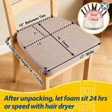 AAAAAcessories D-Shaped Chair Cushions, 2" Thick Dining Chair Pads with Ties and Removable