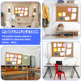 Motipuns 48"x36" Lockable Enclosed Bulletin Board with Glass Door, Weather Resistant Cork Notice Board, Wall Mounted Display Case for School Office Community Outdoor, 12xA4(Brown, Silver Frame)
