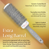 Olivia Garden Ceramic + Ion Speed XL - Extra-Long Round Thermal Hair Brush - Not Electrical - Professional Blowout Brush for Normal to Thick Hair - 1 3/4"- Diameter Barrel - CIXL-45