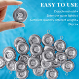 24pcs Sinkers Fishing Weights Coin Disc Sinker Fishing Sinkers Weights  (B-3oz-24pack) Bnqoe