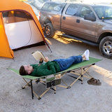 Sportneer Camping Cot: 1200D Double Layer Oxford Foldable Camping Cots for Adults - Heavy Duty Cots for Camping Travel Tent Day Outdoor & Home Guest, Camping Cots with Carry Bag & 2 Side Pockets Sportneer
