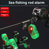 MuNanshan New 4Pcs Fishing Bite Alarm, Sensitive Electronic Fishing Alarms Indicator, Sound Bite Alert Bell with LED Lights (HBL-02E)