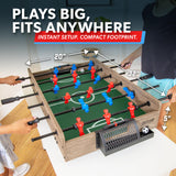 GoSports 32 Inch Tabletop Foosball Game Set - Mini Foosball Table - Oak