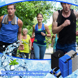 Batiyeer Golf Towels Bulk for Bags 16'' x 24'' Microfiber Waffle Pattern Golf Towels Trifold (Blue, Black, Gray,30 Pcs)