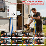Tankless Water Heater Propane,2.11GPM 8L Outdoor Portable Water Heater,with 2 GPM Water Pump, with Digital Display Multi-Protection for Camping Trips Boat Cabins