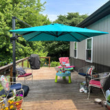 PURPLE LEAF Patio Umbrella Outdoor 10' x 10' Easy Assembly Turquoise