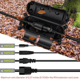 NineLeaf 10*Extra Large Waterproof Electrical Box&40*Small Weatherproof Extension Cord Outlet Box-IP54 Weatherproof Outlet Cover, Protect Timer,Power Strip,Holiday Light-12.5 x 8.5 x 5 & 9 x2.6 x2.6