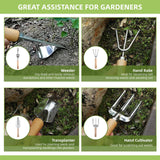 Garden Tool Set, 12 Pieces Gardening Kit Stainless Steel Tools with Floral Organizer Handbag Succulent Cultivation Lawn Supplies