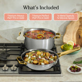 Our Place Titanium Pro Cookware Duo, 6-Piece Titanium Cookware Set