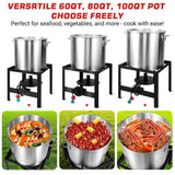 RYHOFOUD Seafood Boil Kit for Crawfish Boil Party, Featuring a Propane Burner, Propane Regulator, and a 100QT Pot