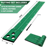 Wekin Indoor Putting Green Game Set, Golf Putting Game with Metal Putter & Golf Balls, Golf Putting Mat Training Aid for Backyard,Party,Office