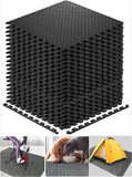 Walsai Exercise Mats Puzzle Foam Mats Gym Flooring Mat Cover 20 SQ.FT Interlocking Foam Mats with EVA Foam Floor Tiles for Home Gym Equipment Workouts Black Walsai