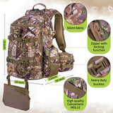 BLISSWILL Large Hunting Backpack with padded weapon compartment for Bow Rifle with Waterproof Rain Cover Hunting Gear Accessories 40L(Supercamo Timber) BLISSWILL