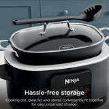 Ninja® 12-in-1 PossibleCooker™ PLUS | 8.5-qt - Sous Vide & Proof Multi-Cooker | Slow Cooker, Dutch Oven & More | Glass Lid & Integrated Spoon | Nonstick | Oven Safe Pot to 500°F | Black | MC1010